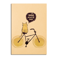 Nordic Style Kitten Poster Kraft Paper Wall Poster Sticker Diy Wall Art 21 Inch X 14 Inch