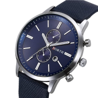 North 6008 Fashion Men Quartz Watch Casual Leather Strap Bussiness Wristwatch