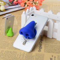 Nose Creative Silicone Sucker Stand Holder Cable Organizer For Smartphone Key Chain Earphone