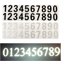 Number Reflective Sticker Car Vinyl Decal Street Address Mailbox Number Stickers White Black
