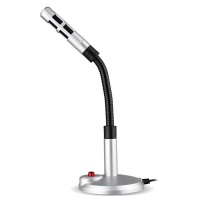 Omni Directional Condenser Microphone 3.5Mm Jack Recording Mic For Video Chat Gaming Meeting