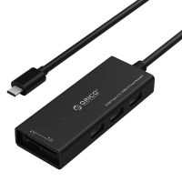 Orico Ch3sf Bk High Speed Type C To 3 Usb 3.0 Ports Hub Sd Tf Card Reader