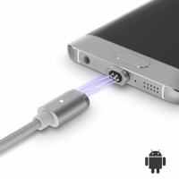 Original Wsken Mini2 3.3Ft/1m Magnetic Adsorption Led Nylon Braided Wire Micro Usb Cable