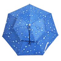 Outdoor Anti Uv Windproof Double Umbrella Fishing Hat Portable Shade Camping Fishing Tool