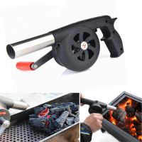 Outdoor Camping Bbq Air Blower Picnic Barbecue Cooking Fire Fan Hand Crank
