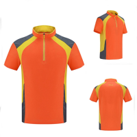 Outdoor Lovers Quick Drying Lapel T Shirts Men's Casual Sports Breathable Short Sleeved Tops