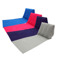 Outdoor Pvc Inflatable Camping Back Pillow Cushion Chair Travel Leisure Lounger Mat Pad
