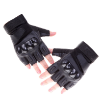 Outdoor Riding Tactical Half Finger Gloves Slip Resistant Velcro Gloves Fitness Mitten M L Xl