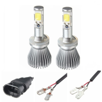 Pair 22w 6000k H1 H3 880 Cob Led Hi Lo Beam Headlight Car Upgrade Conversion Lamp Pure White