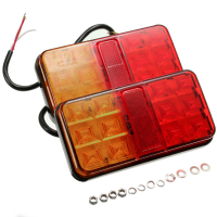 Pair Trailer Truck Lorry Caravan Led Rear Tail Brake Stop Light Indicator Lamp 12v