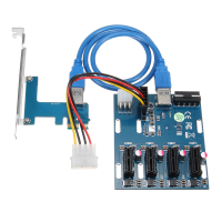 Pci E 1x Usb 3.0 1 To 4 Port Switch Multiplier Expansion Hub Riser Card Minning