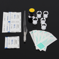 Permanent 3d Eyebrow Tattoo Practice Kit Micro Blading Pen 12 Needles Tattoo Ink Beginner