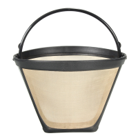 Permanent Reusable #4 Cone Shape Coffee Filter Mesh Basket Gold Tone Coffee Aaccessorie.S