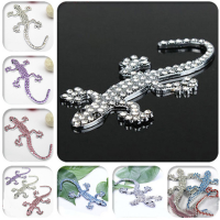Personalized Car Metal Diamond Gecko Stickers Diy Decoration