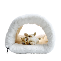 Pet Bed 2 In 1 Pet Pad Comfort Deep Dish Cuddler Fleece Pet Bed For Small Pet