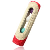 Pet Cat Toy Rolling Sisal Scratching Post 3 Trapped Ball Training