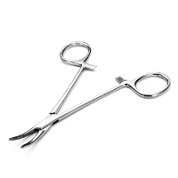 Pet Dog Cat Forceps Hamostaticbar Ear Cleaning Curved Clamp 12cm