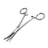 Pet Dog Cat Forceps Hamostaticbar Ear Cleaning Curved Clamp 14cm