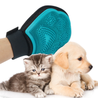 Pet Grooming Gloves Massage Mitt Hair Removers Fur Collecting Shedding Tools for Dog & Cat