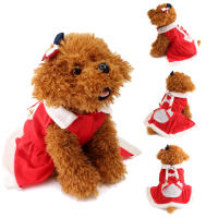 Pet Puppy Dog Cat Christmas Santa Claus Dress Clothes Costume Coat Apparel