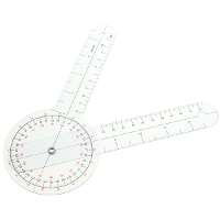 Physio Clear Plastic Goniometer Angle Ruler Joint Bend Measure Measuring