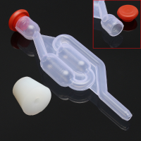 Plastic Brewed Check Valve Isolated Air Fermentation With Rubber Stopper