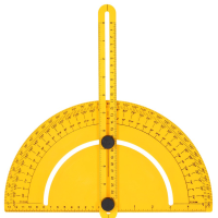 Plastic Protractor Angle Finder Measure Ruler Goniometer Articulating Arms Template Tool For Handymen Builders Craftsmen Inch Metric