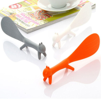 Plastic Squirrel Free Standing Porridge Rice Scoop Non Stick Table Spoon