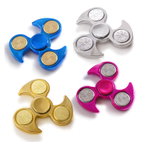 Plastic Tri Spinner Flower Shape Rotating Fidget Hand Spinner Stand Adhd Autism Reduce Stress Toys