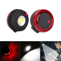 Portable 2 In 1 Mini Cob Led Work Inspection Light Flashlight Magnetic Handy Pocket Emergency Lamp