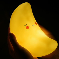 Portable Cute Moon Led Night Light Bedroom Decor Baby Toy Kid Gift