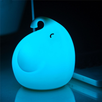 Portable Touch Sensor Led Cartoon Elephant Silicone Night Light Usb Table Lamp