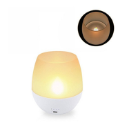 Portable Usb Rechargeable Dimmable Led Flameless Candle Night Light Blow Sensor Control Tea Lamp