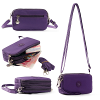 Prettylina Waterproof Multi Functional Zippers Wallet Shoulder Bag Handbag For 5.5 Inch Smartphone