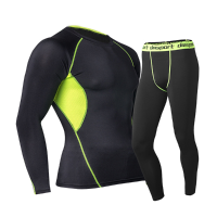 Pro Sports Fitness Suit Mens Breathable Thermal Quick Dry Tight Elastic Outdoor Running Training Sui