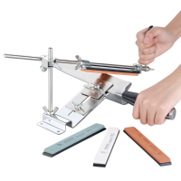 Professional Kitchen Sharpening Tool Knife Sharpener System Fix Angle 4 Whestones Grindstone