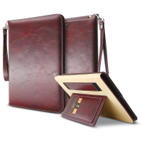Pu Leather Flip Smart Sleep Shockproof Kickstand Case With Strap For Ipad Pro 9.7 Inch