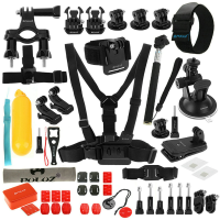 Puluz Pkt16 53 In 1 Accessories Combo Kit Stand Mount Bag Screw For Action Sportscamera