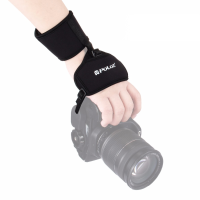 Puluz Pu224 Soft Neoprene Hand Grip Wrist Strap With Hand Belt Screw Plastic Plate For Dslr Cameras