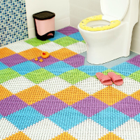Pvc Candy Color Anti Slip Mats Splice Bathroom Waterproof Non Slip