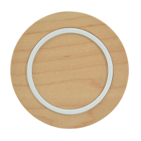 Qi Circular Wood Wireless Charging Pad Charger Adapter For Cellphone