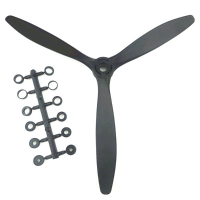 Qtmodle 1170 11x7 Inch Efficient 3 Leaf Blade Propeller For Petro Electric Rc Models