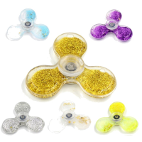 Quicksand Cystal Fidget Hand Spinner Adhd Autism Fingertips Gyro Reduce Stress Focus Attention Toys