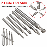 R1.5 5 Straight Shank 2 Flute End Mills R1.5/R2/r3/r4/r5 Milling Cutter Bit Tool
