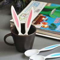 Rabbit Ears Baby Spoon And Fork Set Children Tableware Kids Cutlery