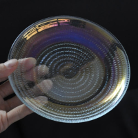 Rainbow Colour Clear Glass Tray For Inception Spinning Top Spin Totem