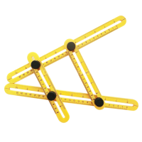 Raitool™ Four Side Measuring Tool Multi Angle Ruler Template Tool Angle Finder Protractor