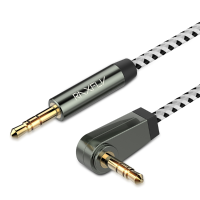 RAXFLY 90 Degree Angle 3.5MM Jack Male To Male AUX Audio Cable 1m For Phone Speaker Headphone MP3