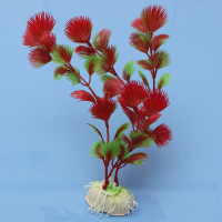 Red Artificial Plastic Plants Ornament For Tank Aquarium Decorations