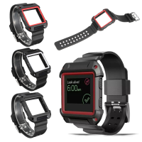 Replacement Silicone Wrist Band Strap With Frame Shell Case Holder For Fitbit Blaze Tracker